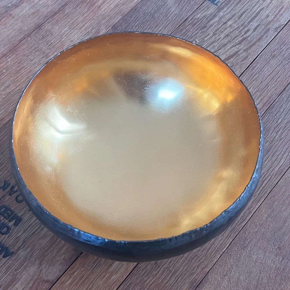 Michael Aram Brass Black & Gold Sona bowl approx  8